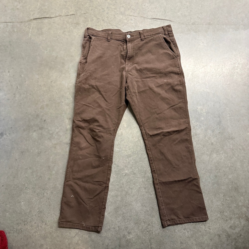 Dickies Brown Duck Canvas Carpenter Pants Mens 36x30 Workwear Utility Straight